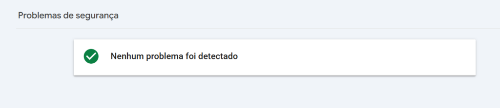 relatório de problemas de segurança no gsc